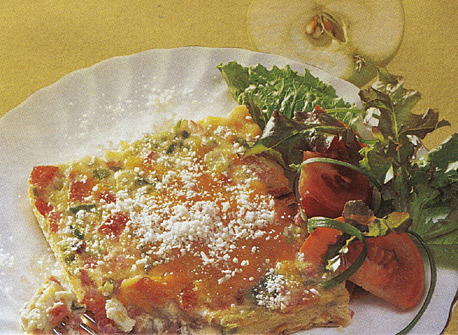 Cheddar Tomato and Bacon Oven Omelet | Canadian Goodness