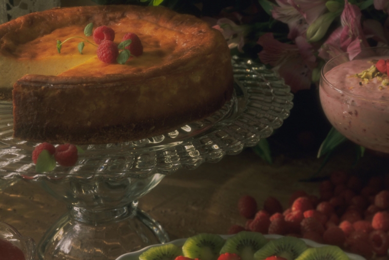 Cheesecake with Raspberry Sauce | Canadian Goodness