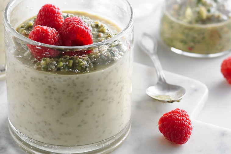 Chia Pudding with Pistachio Pesto | Canadian Goodness