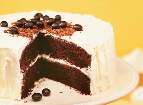 Chocolate Coffee Cake with Vanilla Butter Icing | Canadian Goodness