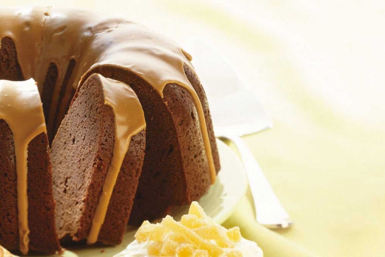 Chocolate Cream Cheese Pound Cake with Mocha Drizzle | Canadian Goodness