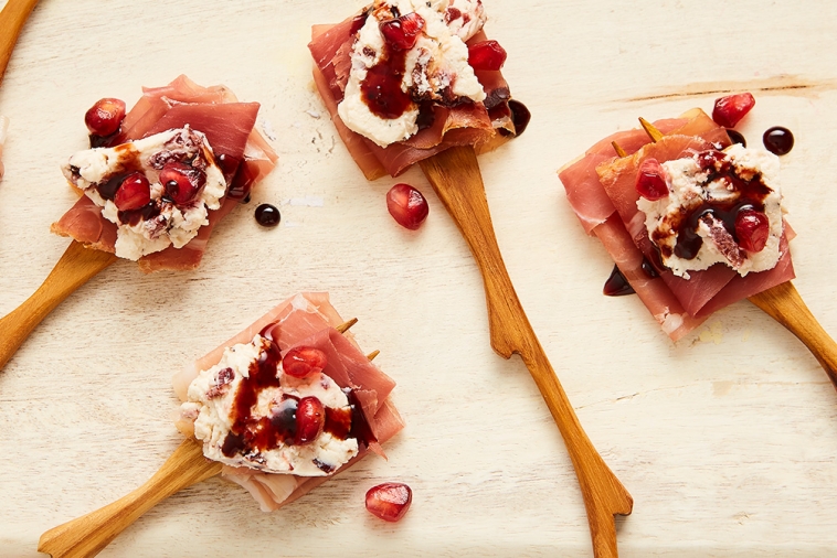 Cream cheese & prosciutto cocktail bites | Canadian Goodness