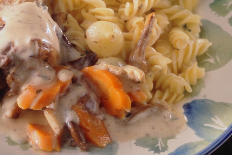 Creamy Rabbit with Mushroom and White Wine | Canadian Goodness