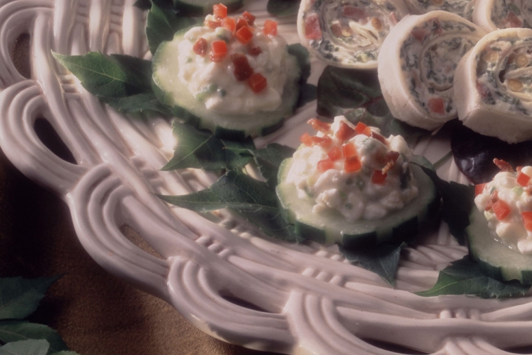 Cucumber and Bacon Canapés | Canadian Goodness