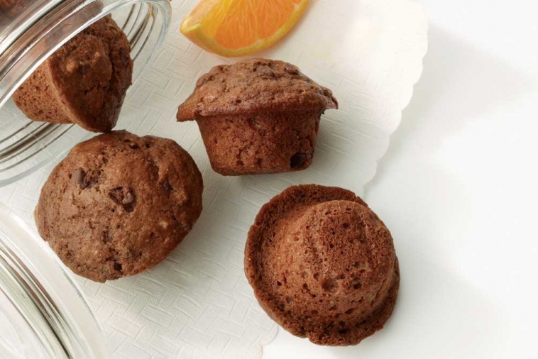 Dark Chocolate Orange Mini Muffins | Canadian Goodness