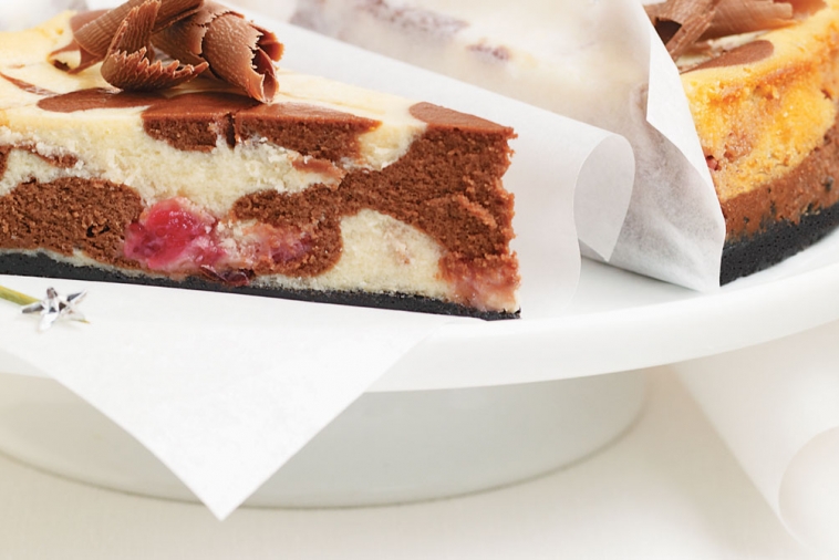 Double Chocolate Cranberry Cheesecake (Cooking Club Size) | Canadian Goodness