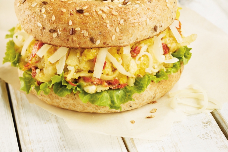 Egg and Mozzarella bagel | Canadian Goodness