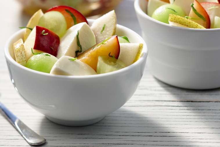 Fruit Salad with Bocconcini and tarragon Canadian Goodness