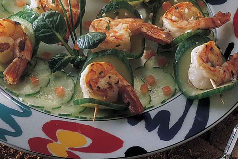 Grilled Shrimp and Cucumber Kebabs | Canadian Goodness