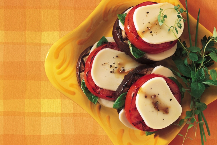 Grilled Tomato, Eggplant & Mozzarella Stackups Canadian Goodness