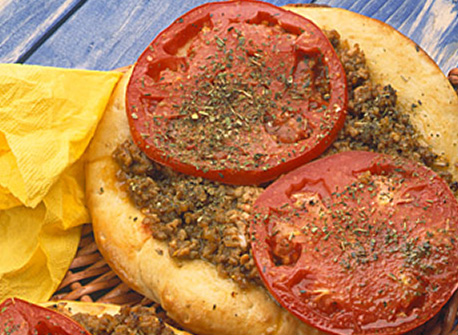 Ground Pork, Tomato and Herb Pizza | Canadian Goodness