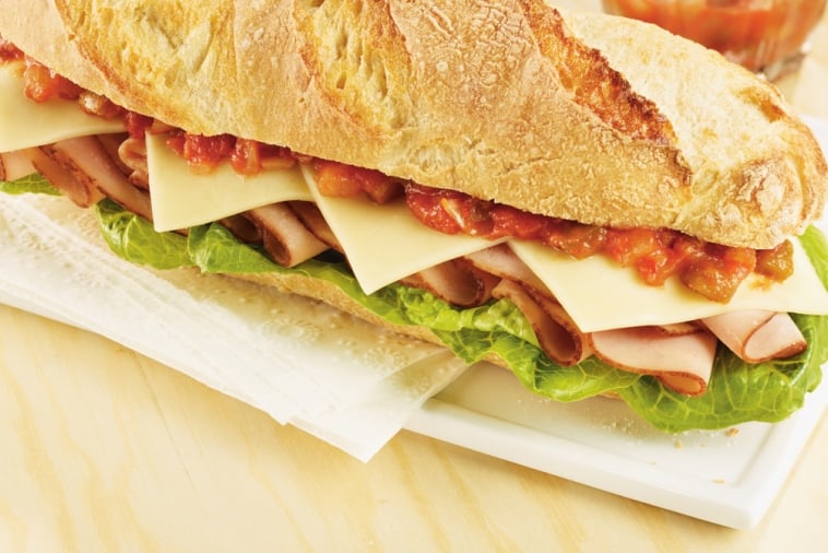 Ham, salsa and Monterey Jack sandwich Canadian Goodness