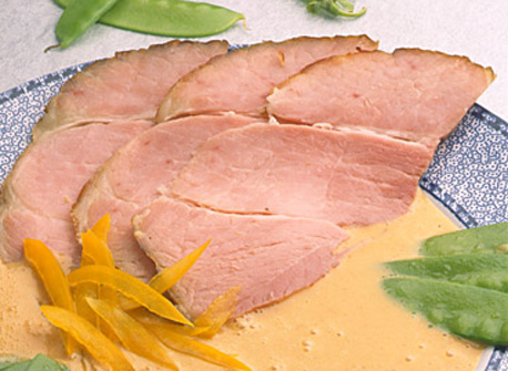 Ham Steak with Pumpkin and Yellow Pepper Sauce | Canadian Goodness