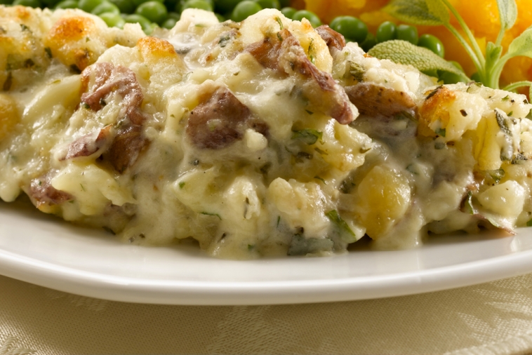 Herb and Garlic Roasted Creamy Smashed Potatoes | Canadian Goodness