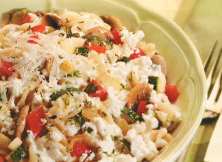 Herbed Ricotta Primavera with Pasta | Canadian Goodness