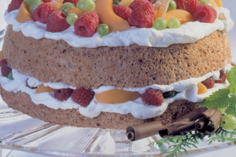 Mocha Angel Cake with Mascarpone Filling | Canadian Goodness