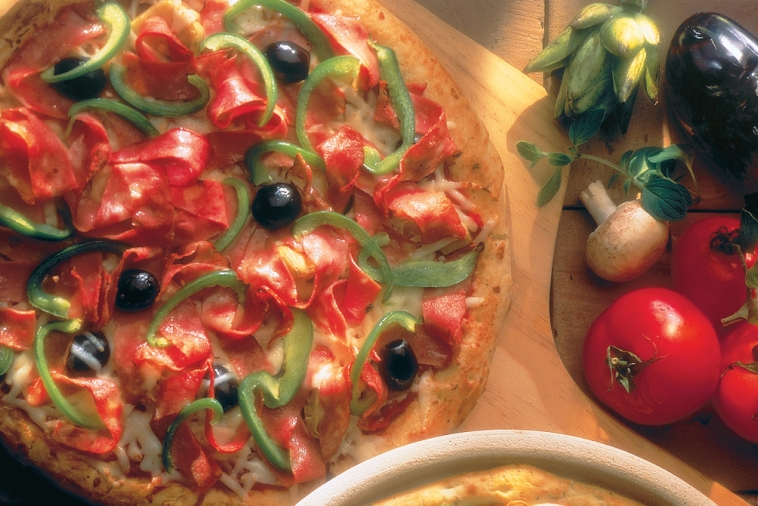 Mortadella and Artichoke Pizza | Canadian Goodness