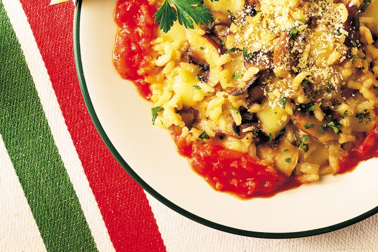 Creamy Mushroom Risotto Recipe with Provolone | Canadian Goodness