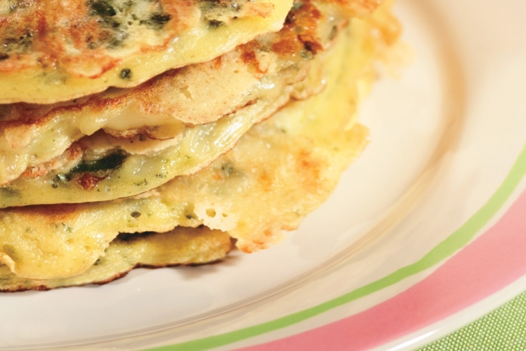 Nan's Spinach & Cheese Pancakes | Canadian Goodness
