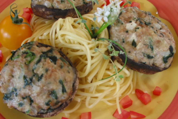 Portobello Mushrooms with Italian Stuffing | Canadian Goodness