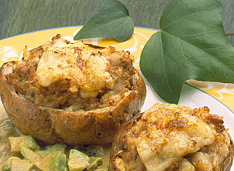 Potatoes Stuffed with Pork and Cheddar | Canadian Goodness