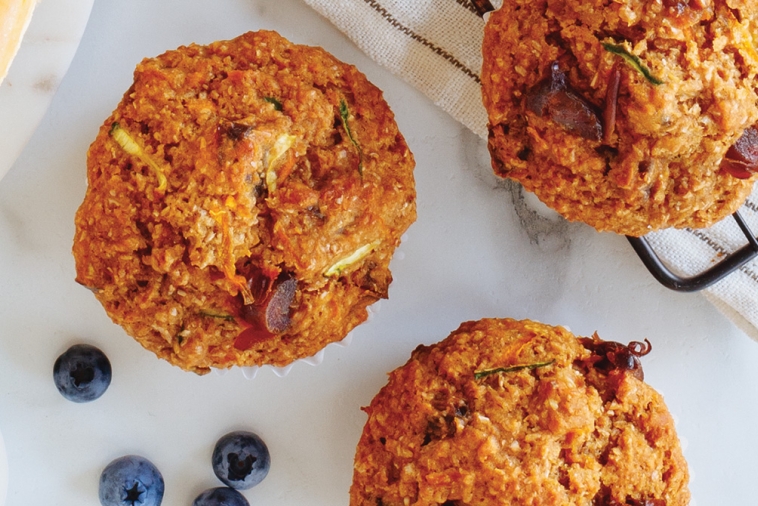 Power-Packed Carrot, Zucchini & Date Muffins | Canadian Goodness