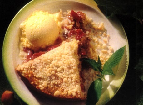 Rhubarb and Nut Streusel Cake | Canadian Goodness