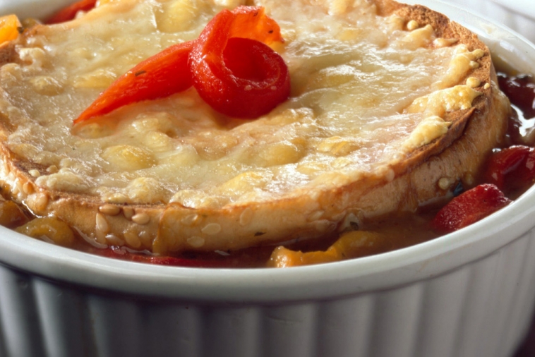 Roasted Bell Pepper Soup with Canadian Swiss Cheese Canadian Goodness