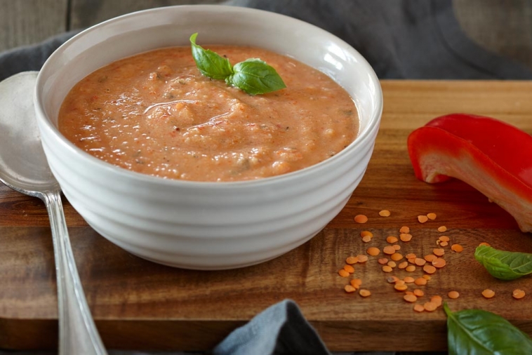 Roasted Red Pepper and Lentil Soup | Canadian Goodness