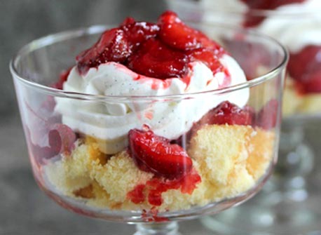 Roasted Strawberry Parfaits with Vanilla Bean Whipped Cream | Canadian Goodness