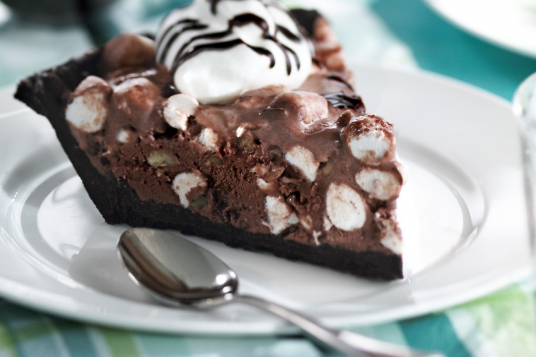 Rocky Road Ice Cream Pie | Canadian Goodness