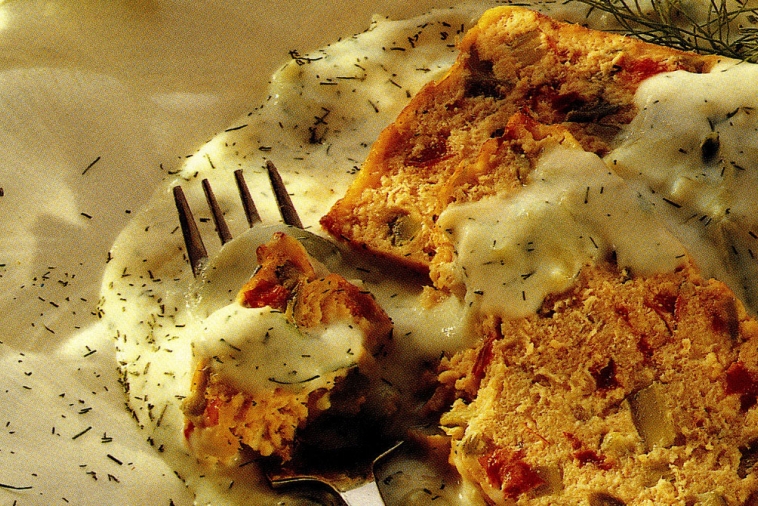 Salmon Loaf with Dill Cucumber Sauce | Canadian Goodness