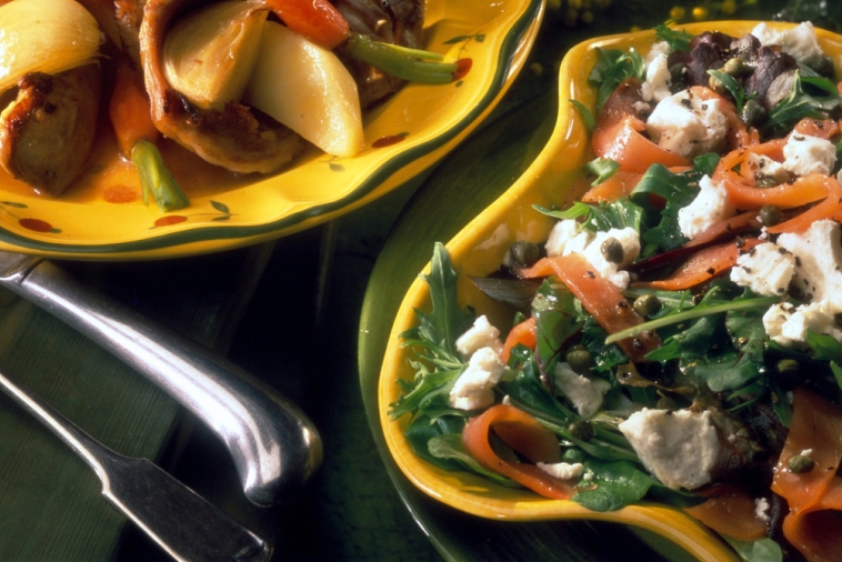 Smoked Salmon and Cantonnier Cheese Salad | Canadian Goodness