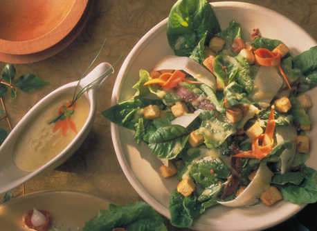 Spinach Caesar Salad Recipe with Fresh Parmesan | Canadian Goodness