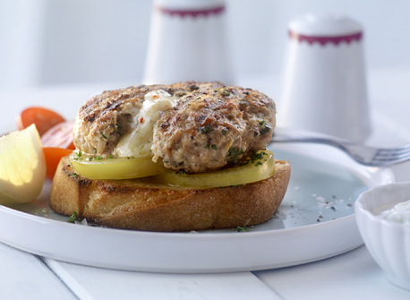 Stuffed Chicken Burgers | Canadian Goodness