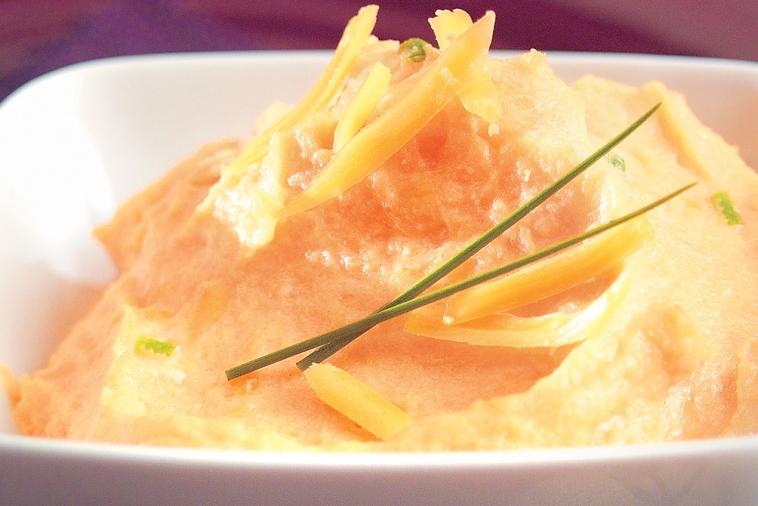 Sweet Potato and Cheddar Polenta | Canadian Goodness