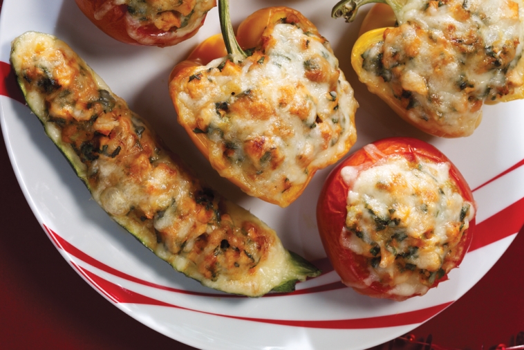 Turkey & Mozzarella Stuffed Veggies | Canadian Goodness