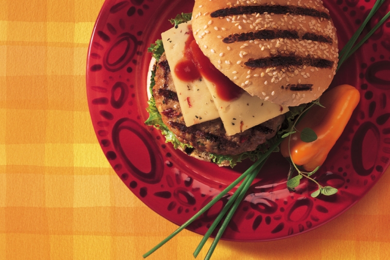 Veal & Sun-Dried Tomato Burgers with Havarti | Canadian Goodness