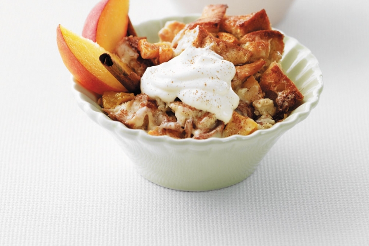 Yummy Peach Bread Pudding | Canadian Goodness
