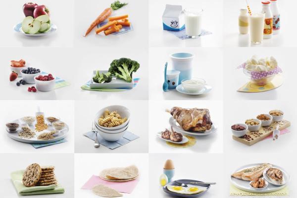 cards with pictures of foods