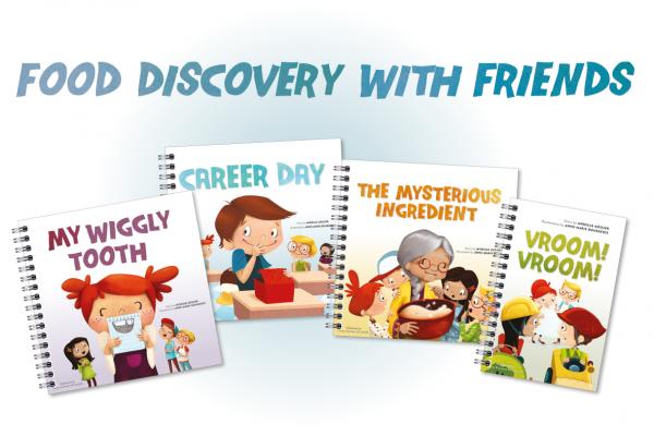 Food Discovery with Friends book series covers.