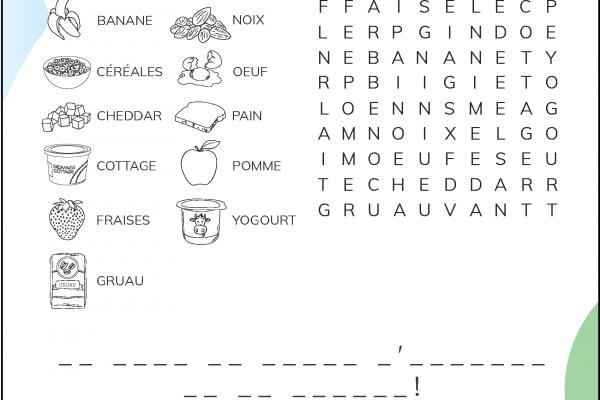 French Breakfast word search