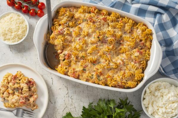 Baked Pasta Casserole with Ricotta and Tomatoes