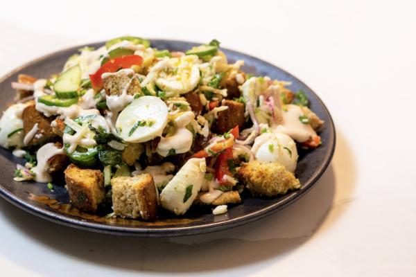 Chef Dev's Panzanella & Bocconcini Salad
