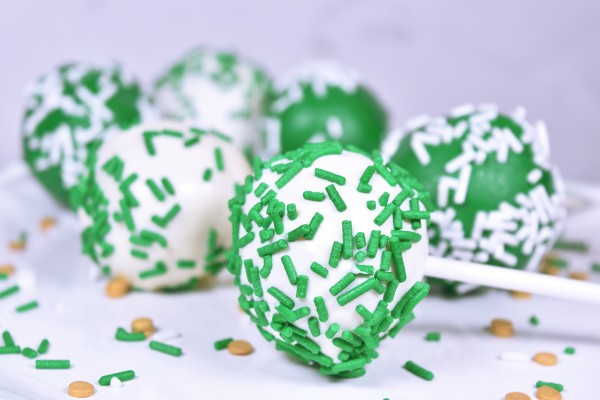 Lucky green cake pops