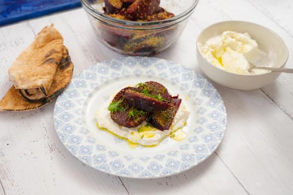 Zaatar Beets with Whipped Feta