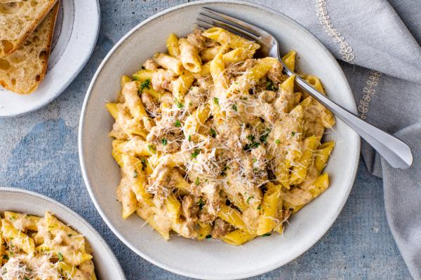 Creamy Penne with Italian Sausage 
