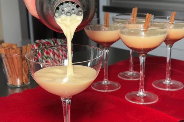 Eggnog Martini Mocktail
