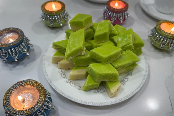Green & White Barfi
