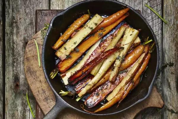 Oven Roasted Carrots And Parsnips